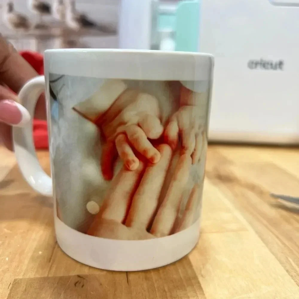 Happy Mother Day Baby Hold My Hand Sublimation. Cup 11 oz.